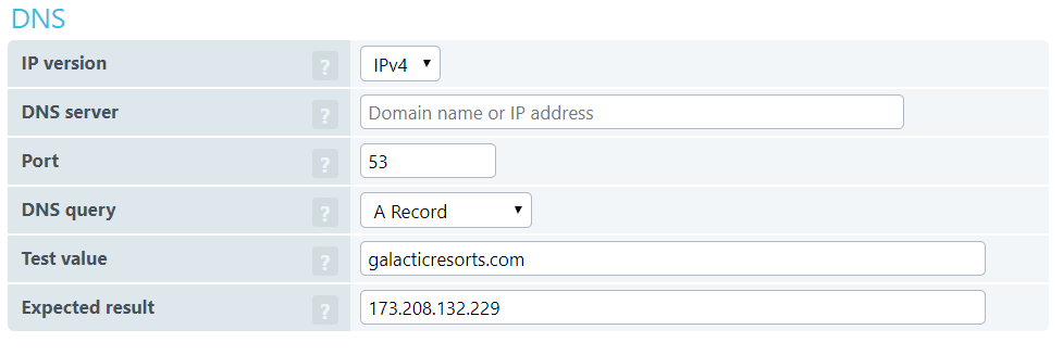 DNS record matching