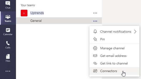 Add connectors in Microsoft teams